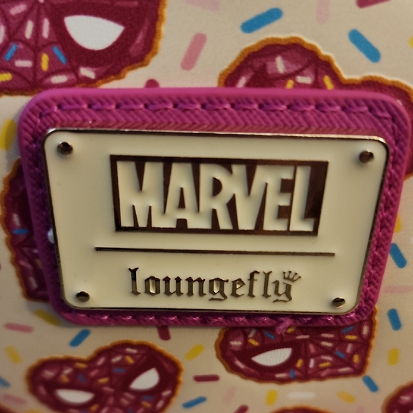 Loungefly Marvel Spider-Man Sprinkle Donut Mask Mini Backpack. NWT main image 11